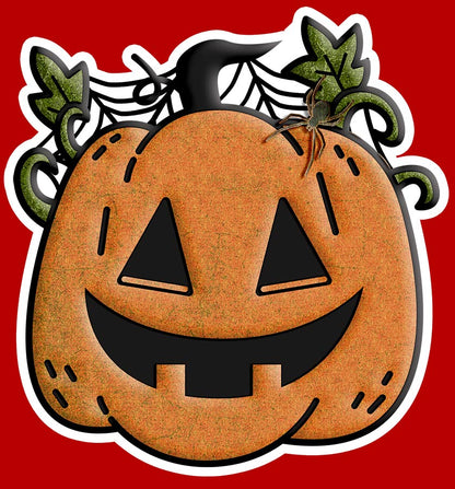 Halloween - Pumpkin 3D - 3 x 3 Die Cut Sticker