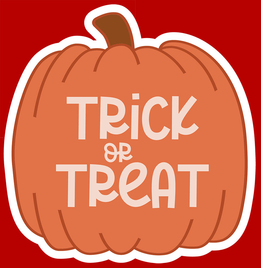 Halloween - Pumpkin - Trick or Treat - 3 x 3 Die Cut Sticker