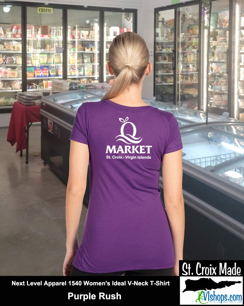 Quality - Front Left Chest and Full Back - Next Level Apparel 1540 Women's Ideal V-Neck T-Shirt