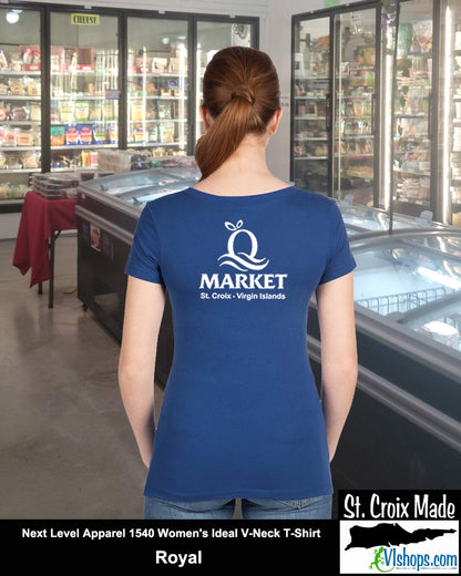 Quality - Front Left Chest and Full Back - Next Level Apparel 1540 Women's Ideal V-Neck T-Shirt