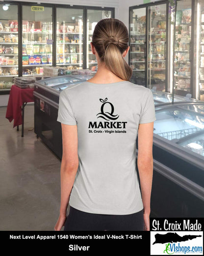 Quality - Front Left Chest and Full Back - Next Level Apparel 1540 Women's Ideal V-Neck T-Shirt