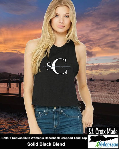 SC - Elegant - Bella + Canvas 6682 Women's Racerback Cropped Tank Top