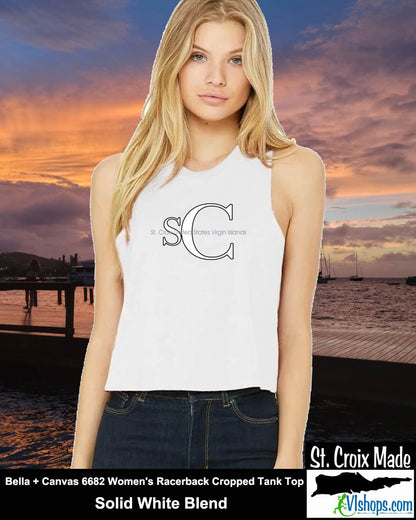 SC - Elegant - Bella + Canvas 6682 Women's Racerback Cropped Tank Top