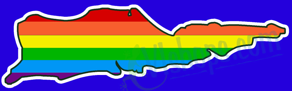 St. Croix United States Virgin Islands STX VI USVI - Rainbow - 3 or 5 inch Die Cut Vinyl Sticker