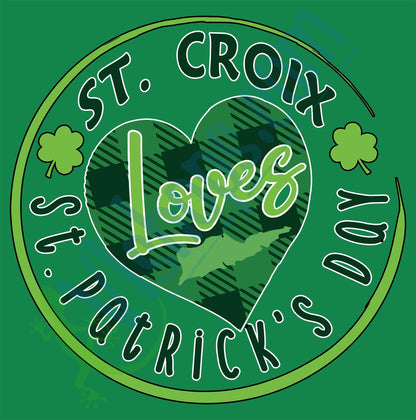 St. Croix Loves St. Patrick's Day - St Patricks Day - Gildan 5000 Heavy Cotton T-Shirt