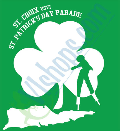 Moko Jumbie Shamrock - St Patricks Day - Gildan 5000 Heavy Cotton T-Shirt