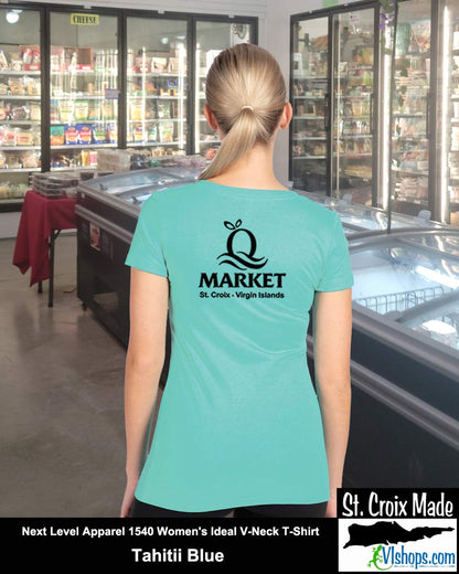 Quality - Front Left Chest and Full Back - Next Level Apparel 1540 Women's Ideal V-Neck T-Shirt