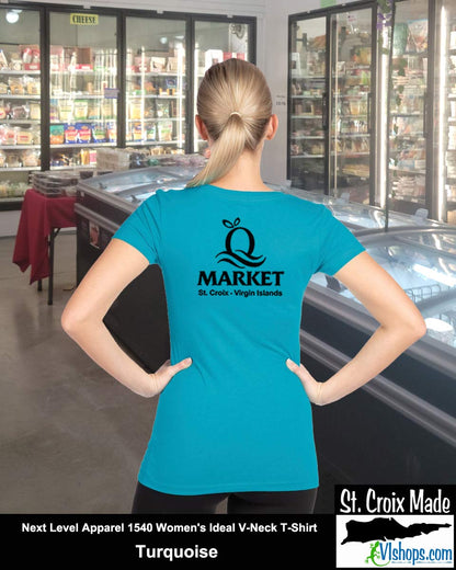 Quality - Front Left Chest and Full Back - Next Level Apparel 1540 Women's Ideal V-Neck T-Shirt