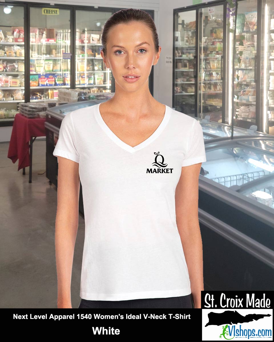 Quality - Front Left Chest and Full Back - Next Level Apparel 1540 Women's Ideal V-Neck T-Shirt