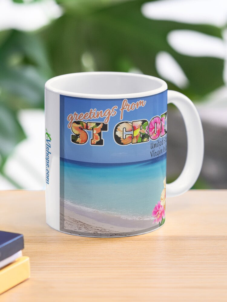 Greetings from St Croix beach - 11 oz mug