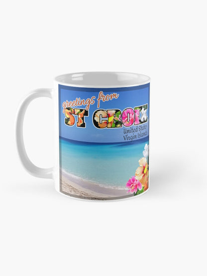 Greetings from St Croix beach - 11 oz mug