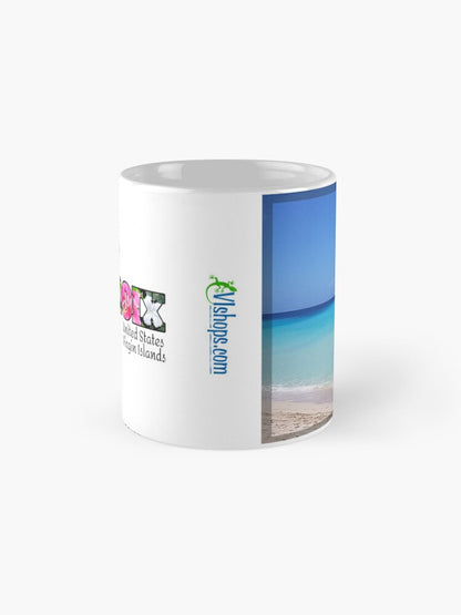 Greetings from St Croix beach and saying - 11 oz mug