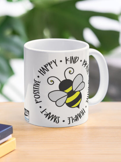 Bee Circle Wordart - 11oz Mug