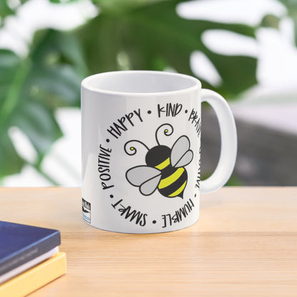 Bee Circle Wordart - 11oz Mug