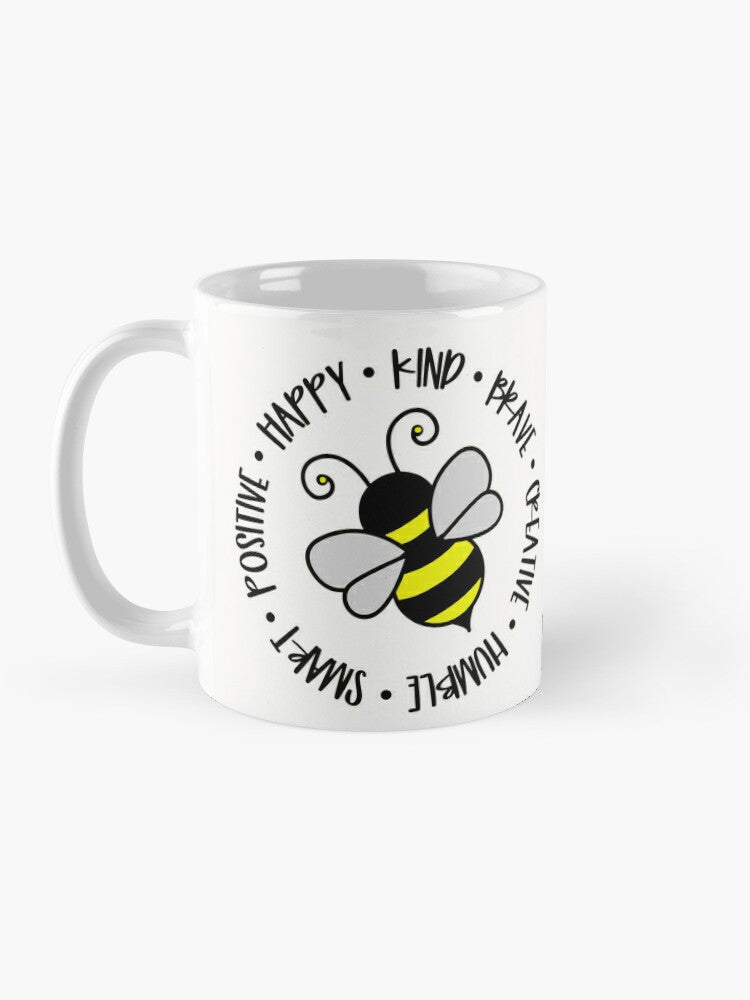 Bee Circle Wordart - 11oz Mug