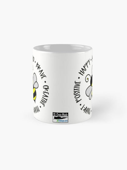 Bee Circle Wordart - 11oz Mug