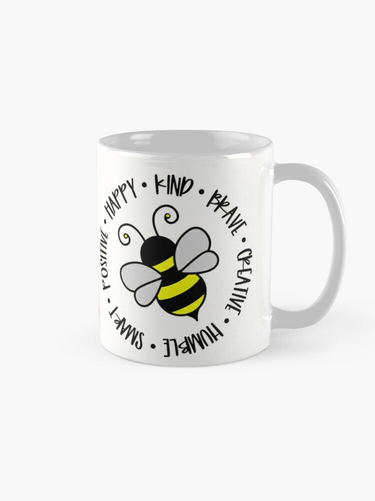 Bee Circle Wordart - 11oz Mug